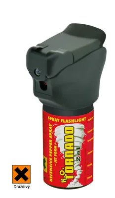 Pepřový Sprej Se Svítilnou K.o. Tornado - 40ml - SECURITY-CZ