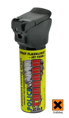 Pepřový Sprej Se Svítilnou Police Tornado 360° - 45ml - PROFi - SECURITY-CZ