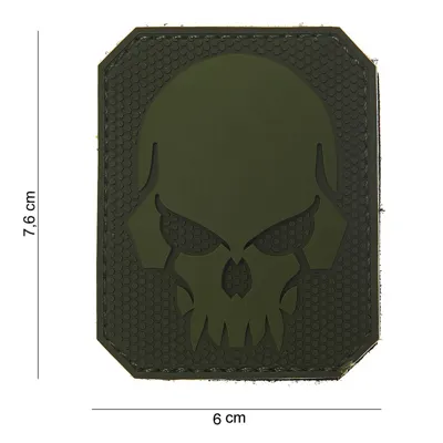 Nášivka Lebka Pirát - Velcro, 3D PVC - FOSCO - USA - V.O