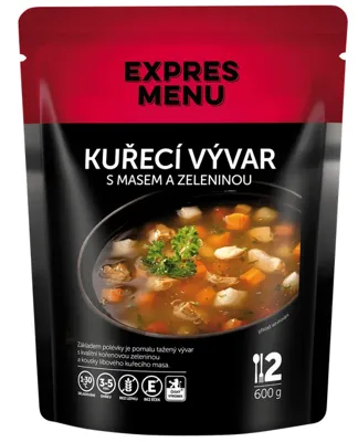 Kuřecí Vývar Se Zeleninou (2 Porce) - 600g - Expres menu