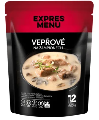 Vepřové Na Žampionech (2 Porce) - 600g - Expres menu