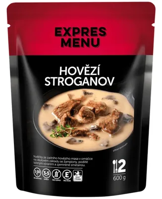 Hovězí Stroganov (2 Porce) - 600g - Expres menu