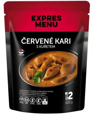 Červené Kari S Kuřetem (2 Porce) - 600g - Expres menu
