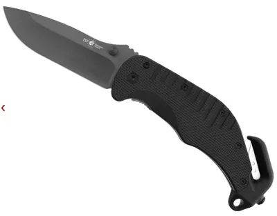 Záchranářský Nůž S Rovným Ostřím - Černá - RK-01 - SECURITY-CZ
