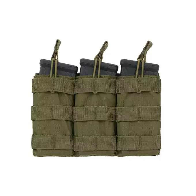 Front Panel Triple M4 Open Top MOLLE · Verde / OD