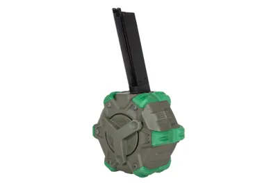 Cargador de Tambor Green Gas para 1911 350 Bolas - WE Airsoft