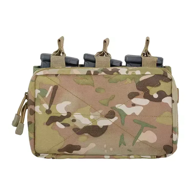 Front Panel Triple M4/Admin Pouch MOLLE · Multicam