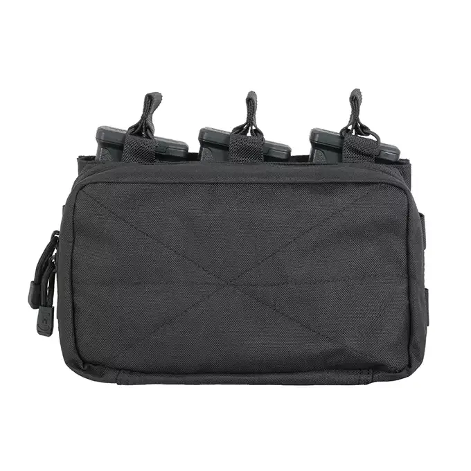 Front Panel Triple M4/Admin Pouch MOLLE · Negro