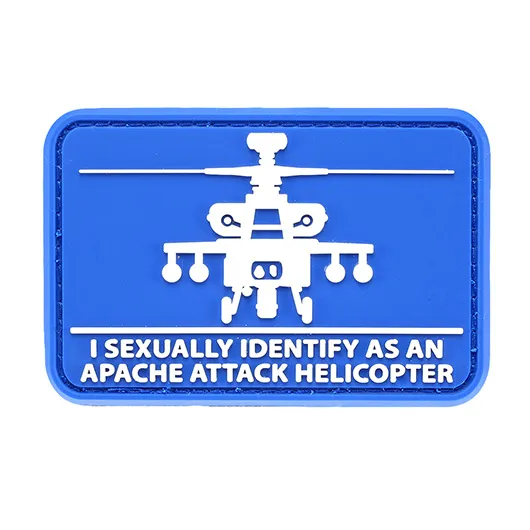 Mil-Spec Monkey 3D Rubber Patch Mit Klettfläche Helisexual Blau/Weiß