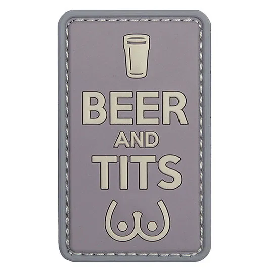 101 Inc 3D Rubber Patch Mit Klettfläche Beer and Tits Multi
