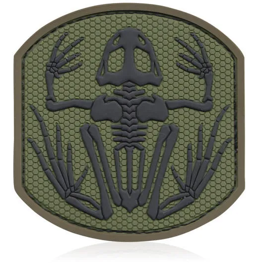 Mil-Spec Monkey 3D Rubber Patch Mit Klettfläche Frog Skeleton Forest
