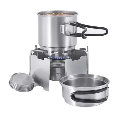 Alcohol Burner Set - Kochgeschirr Mit Spirituskocher - Tatonka