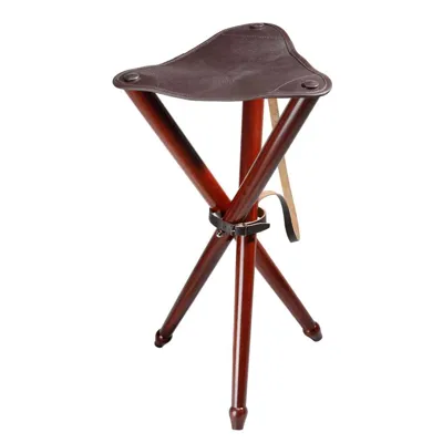 Dreibein Sitzstuhl Mit Leder - Wald & Forst