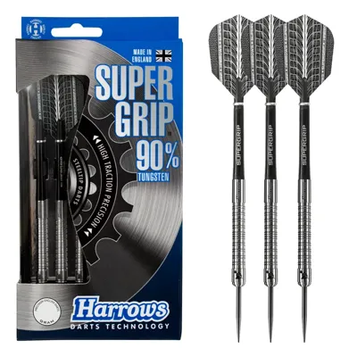 Super Grip 90% Tungsten Steeltip Darts - Harrows