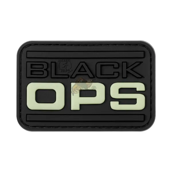 JTG Ops Rubber Patch Glow in the Dark · Negro