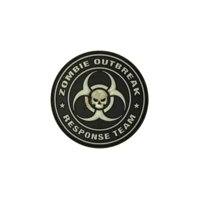 Zombie Outbreak Rubber Patch Glow in the Dark - JTG