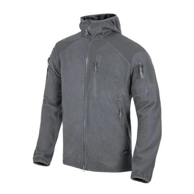 Alpha Hoodie Jacket (Grid Fleece) (Shadow ) - Helikon-Tex