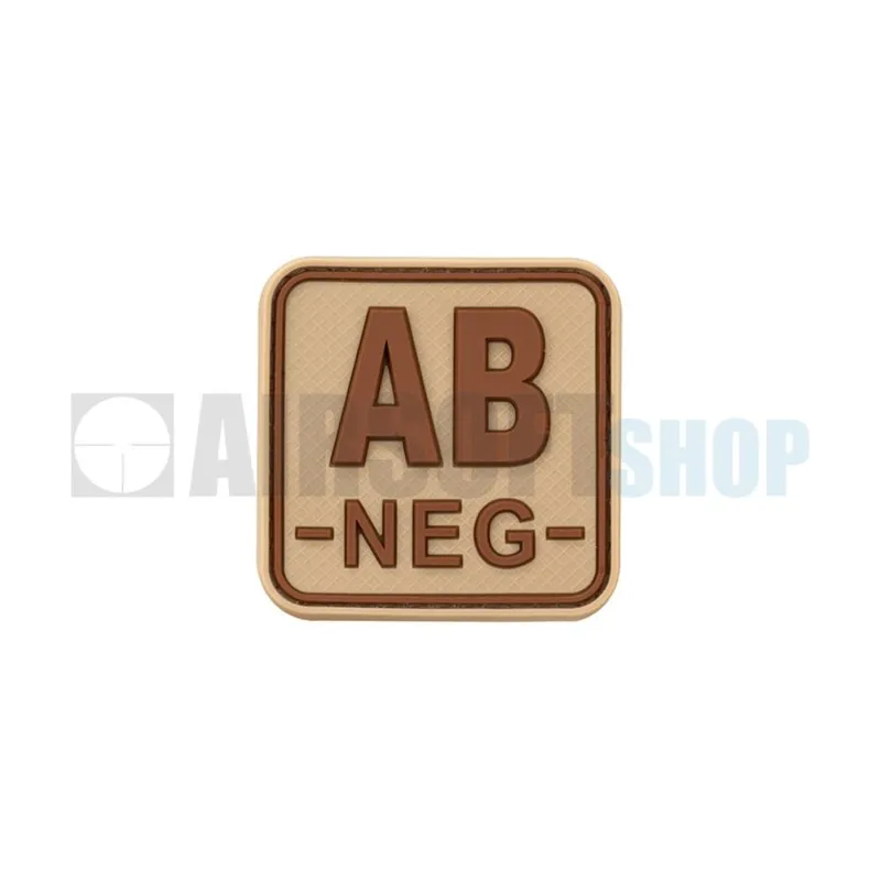 JTG Bloodtype Square PVC Patch AB NEG · Tan / FDE