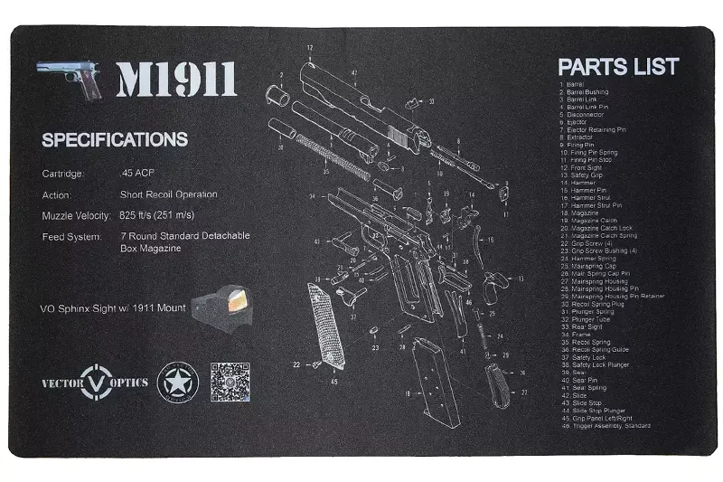 Tapis Bench Mat 1911 · Negro