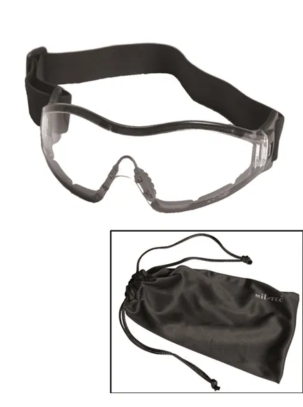 Mil-Tec Γυαλιά Clear para Protective Goggles Μαύρα