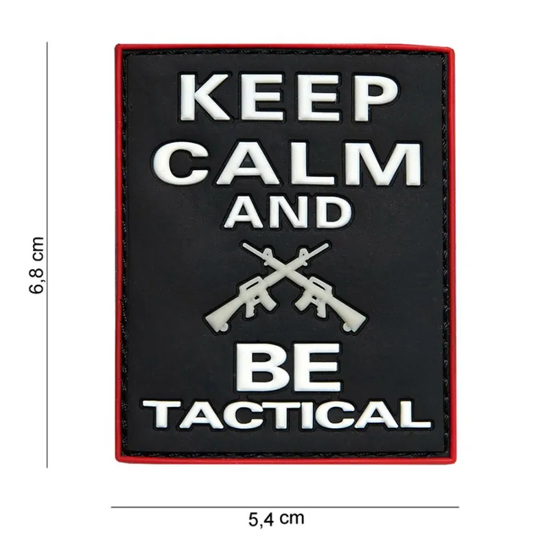 101 Inc Σήμα Καουτσούκ Keep Calm and BE Tactical Μαύρο