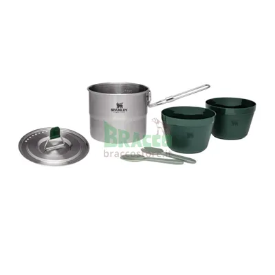 Popote Adventure Stainless Steel Cook Set per Due Persone - 6PZ - Stanley