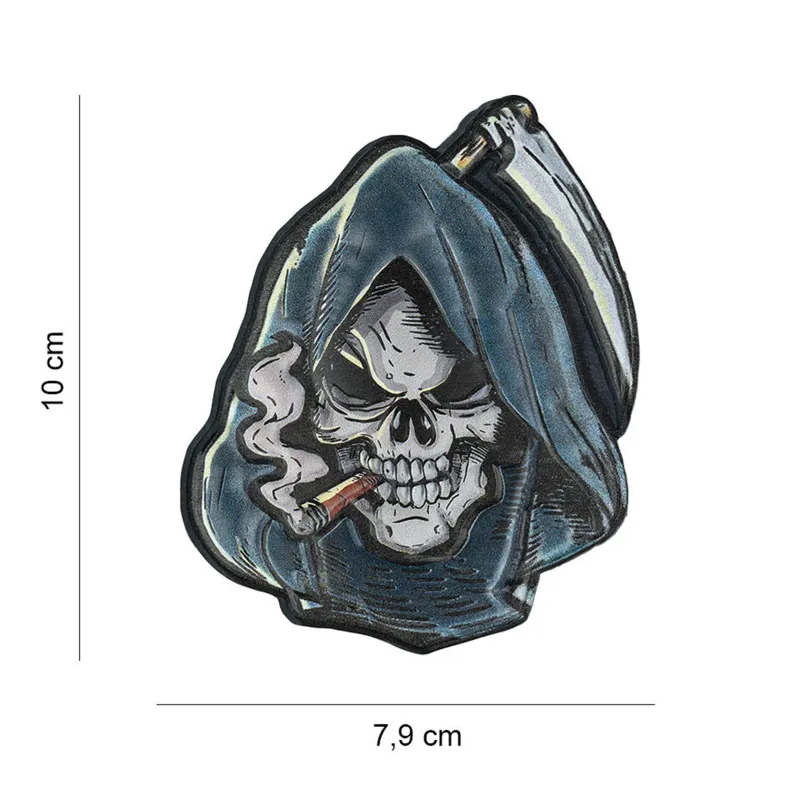 101Inc Grim Reaper 3D Rubber Skull Patch