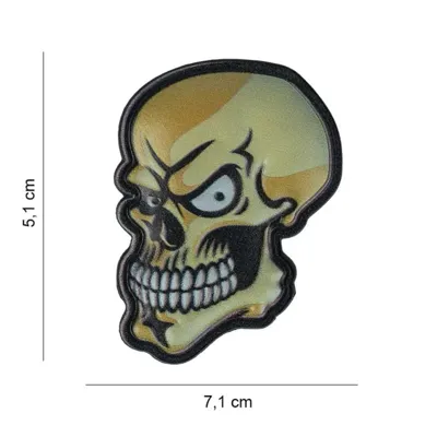 Shit Happens 3D Rubber Skull Patch - 101Inc