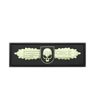 SOF Skull Badge Rubber Patch - Glow in the Dark - JTG