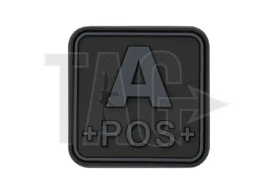 Bloodtype Square Rubber Patch A Pos - JTG