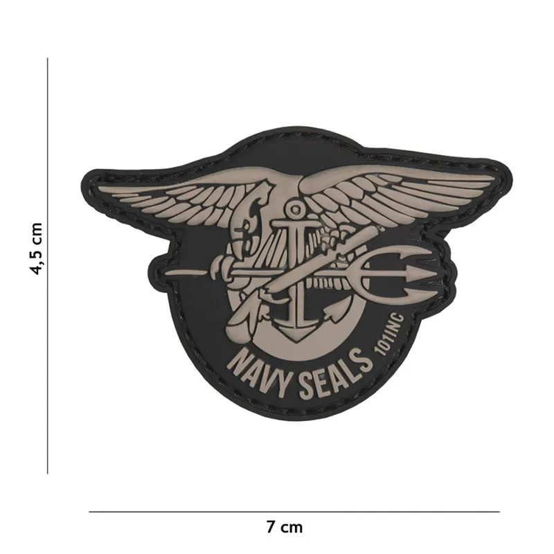 101 Inc Patch 3D PVC Navy SEALs · Gris