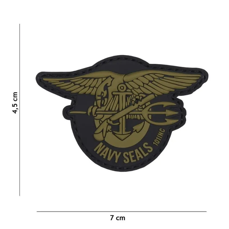 101 Inc Patch 3D PVC Navy SEALs Groen