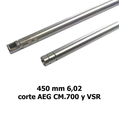 Cañón 450 mm 6,02 Stainless Steel y VSR - Fijo Custom