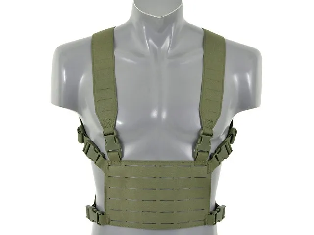 8Fields Taktický Lehký Chest Rig Laser-Cut · Verde / OD