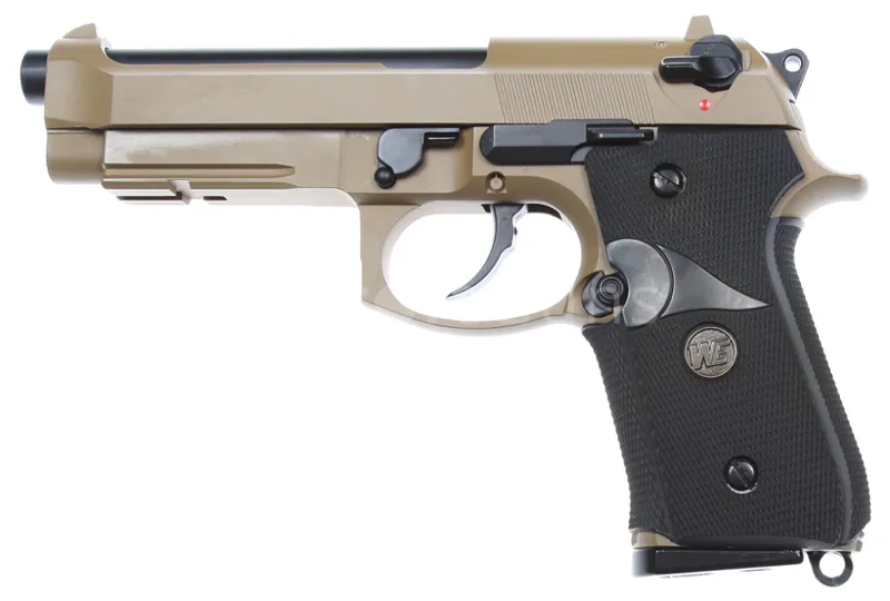 WE Airsoft Beretta M9A1, Version,,, WE · Navy tan