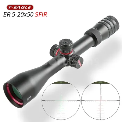 Puškohled ER 5-20X50SFIR, Podsvícení, Libela, Černý - T-Eagle