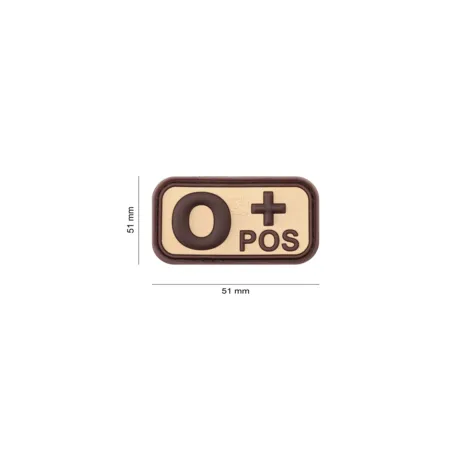 Patch PVC Groupe Sanguin o+ · Tan / FDE