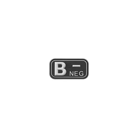 Patch PVC Groupe Sanguin B · Negro