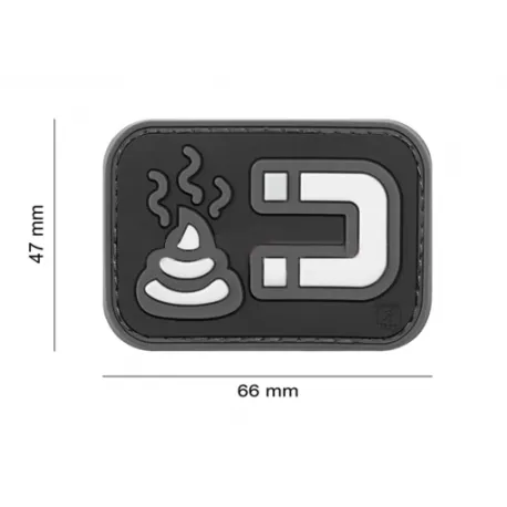 Patch PVC Aimant à Merde · Negro