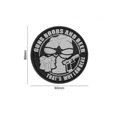 Patch PVC 'Guns Boobs and Beer'