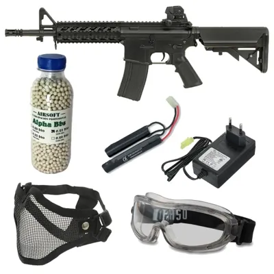 M4 CM.517 + Gafas + Máscara + Bolas + Batería + Cargador