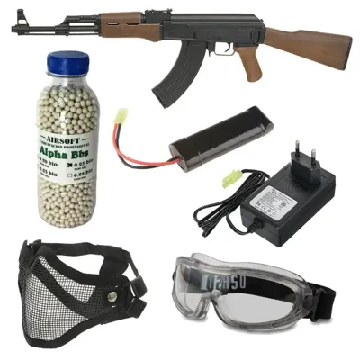 AK47 CM.522 + Gafas + Máscara + Bolas + Batería + Cargador - Cyma