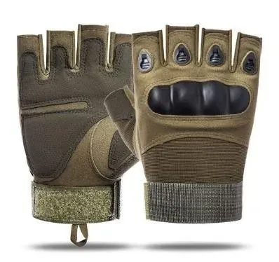 Taktické Rukavice Bezprsté Combat Protect - Zelené - TCX