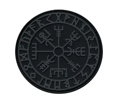 Nášivka Viking Shield Kulatá - Černošedá - TCX