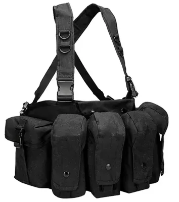 Taktický Chest Rig Pro AK47 / 74 Zásobníky - Černý - TCX