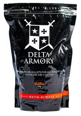 Airsoftové Kuličky BB 0,25g 4000KS - Bílé - Delta Armory