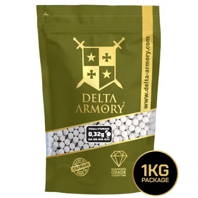Airsoftové Kuličky Diamond 0,32g 3120KS - Bílé - Delta Armory