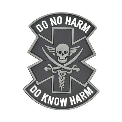 Nášivka Na Suchý Zip"DO NO HARM" - Černá - Emerson