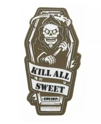 Nášivka Na Suchý Zip KILL ALL SWEET - Hnědo-Bílá - Emerson