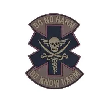 Nášivka Na Suchý Zip"DO NO HARM" - Černo-Zelená - Emerson